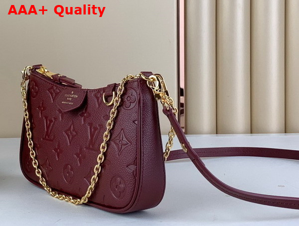 Louis Vuitton Easy Pouch On Strap in Burgundy Monogram Empreinte Leather Replica