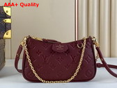 Louis Vuitton Easy Pouch On Strap in Burgundy Monogram Empreinte Leather Replica