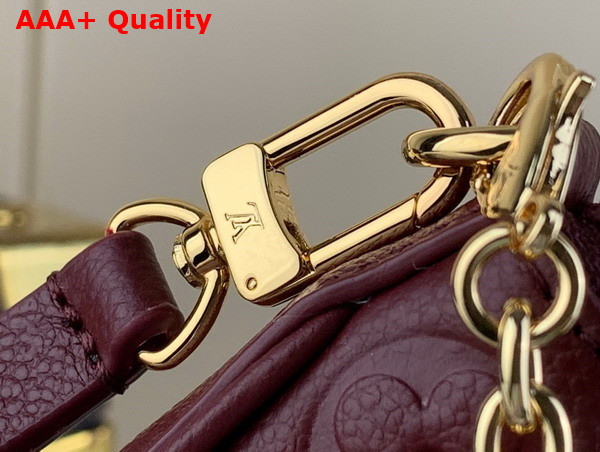 Louis Vuitton Easy Pouch On Strap in Burgundy Monogram Empreinte Leather Replica