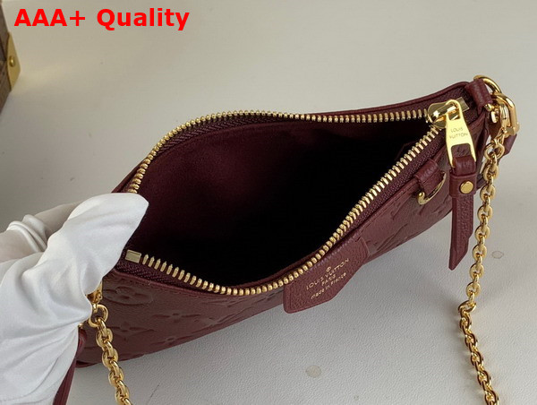 Louis Vuitton Easy Pouch On Strap in Burgundy Monogram Empreinte Leather Replica