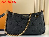 Louis Vuitton Eeasy Pouch On Strap Black Monogram Empreinte Leather M80349 Replica