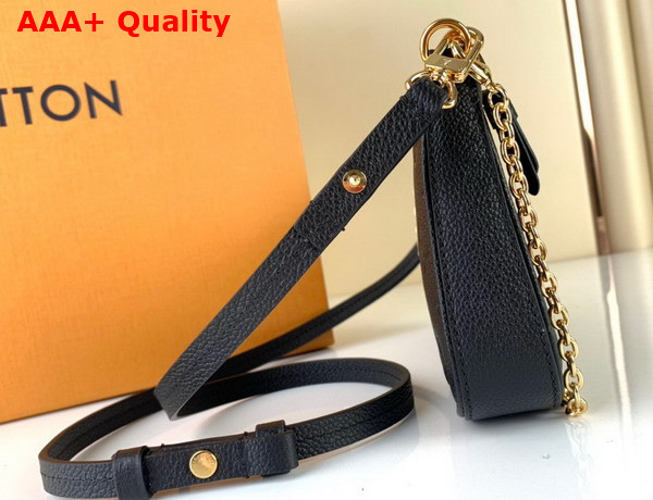 Louis Vuitton Eeasy Pouch On Strap Black Monogram Empreinte Leather M80349 Replica