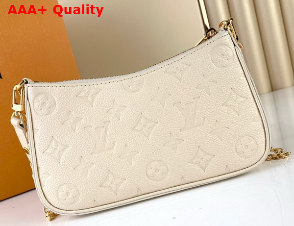 Louis Vuitton Eeasy Pouch On Strap Creme Monogram Empreinte Leather M81066 Replica