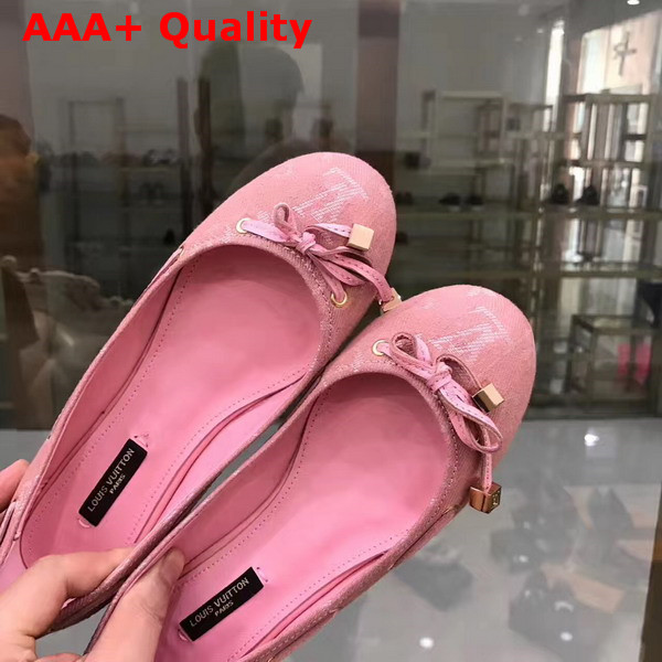 Louis Vuitton Elba Ballerina Pink Monogram Denim Replica