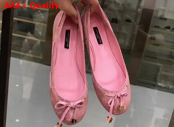 Louis Vuitton Elba Ballerina Pink Monogram Denim Replica