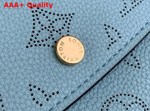 Louis Vuitton Emilie Wallet in Mineral Blue Mahina Perforated Calfskin Leather Replica