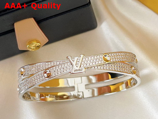 Louis Vuitton Empreinte Bangle White Gold and Diamonds Q95688 Replica