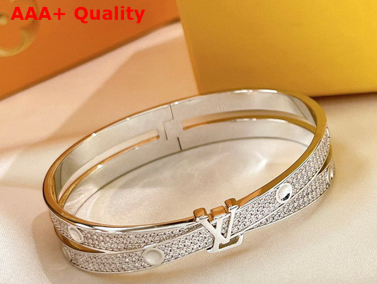 Louis Vuitton Empreinte Bangle White Gold and Diamonds Q95688 Replica