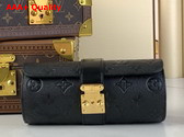 Louis Vuitton Etui Bijoux Jewelry Case in Black Monogram Empreinte Leather Replica