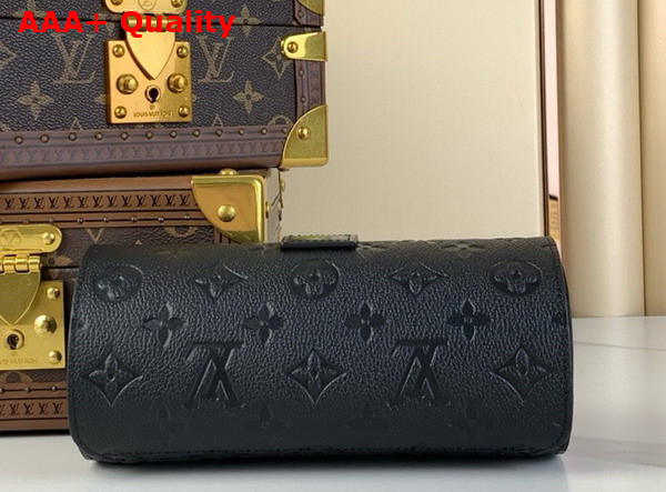 Louis Vuitton Etui Bijoux Jewelry Case in Black Monogram Empreinte Leather Replica