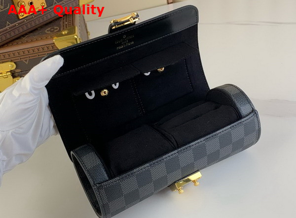 Louis Vuitton Etui Bijoux Jewelry Case in Damier Graphite Canvas Replica