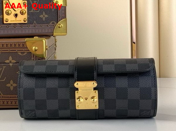 Louis Vuitton Etui Bijoux Jewelry Case in Damier Graphite Canvas Replica