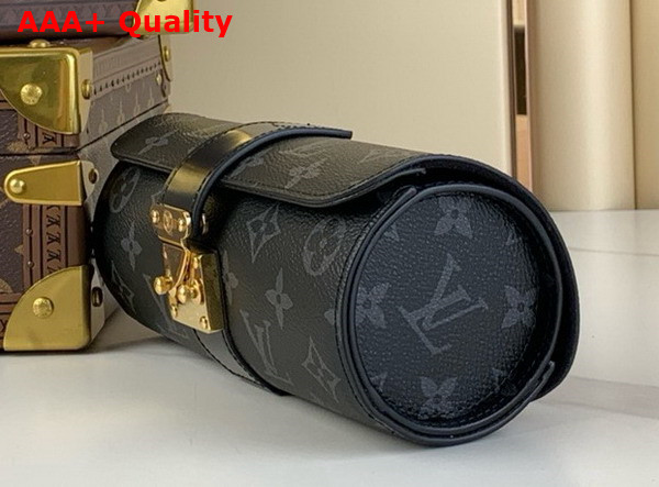 Louis Vuitton Etui Bijoux Jewelry Case in Monogram Eclipse Canvas Replica