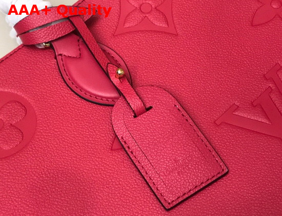 Louis Vuitton Exclusive Online Onthego MM Tote Bag in Red Monogram Empreinte Leather Replica