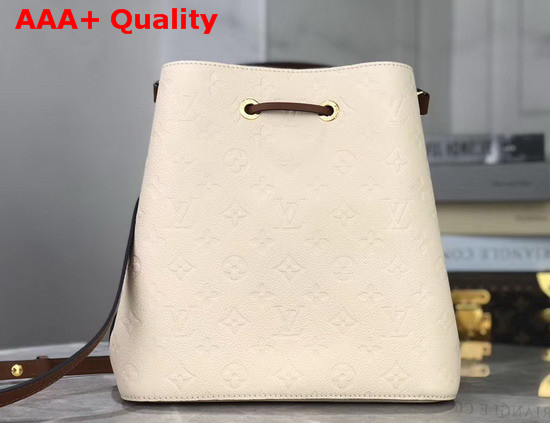 Louis Vuitton Exclusive Prelaunch Neonoe MM Creme Monogram Empreinte Leather M45307 Replica