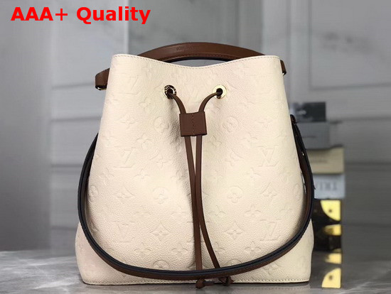 Louis Vuitton Exclusive Prelaunch Neonoe MM Creme Monogram Empreinte Leather M45307 Replica