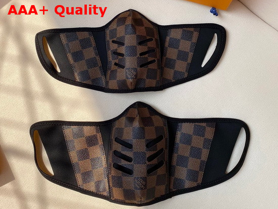 Louis Vuitton Face Mask in Damier Ebene Canvas Replica