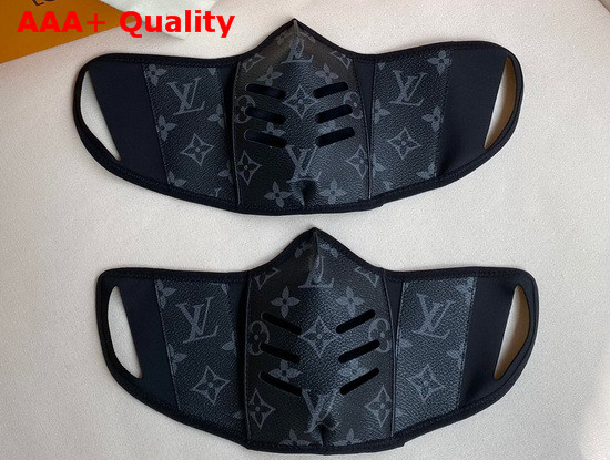 Louis Vuitton Face Mask in Monogram Eclipse Canvas Replica