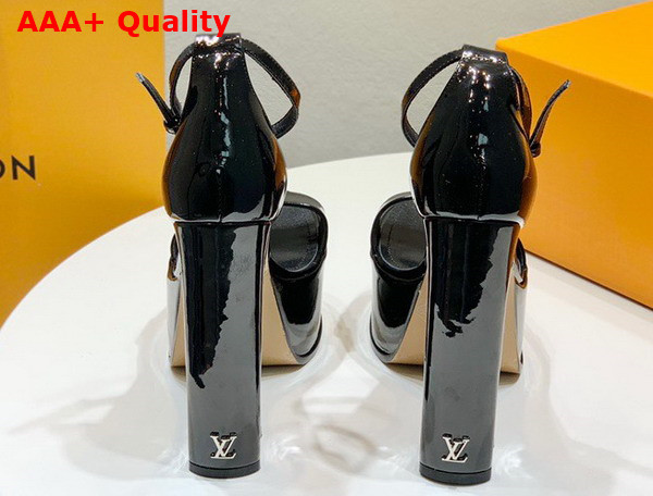 Louis Vuitton Fame Platform Sandal in Black Patent Calf Leather 1AAZRU Replica