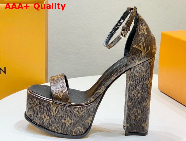 Louis Vuitton Fame Platform Sandal in Monogram Coated Canvas Replica