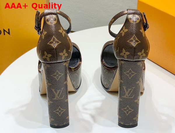 Louis Vuitton Fame Platform Sandal in Monogram Coated Canvas Replica