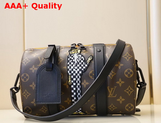 Louis Vuitton Fashion Show Crossbody Bag Monogram Canvas and Black Calf Leather Zoooom with Friends Series Replica