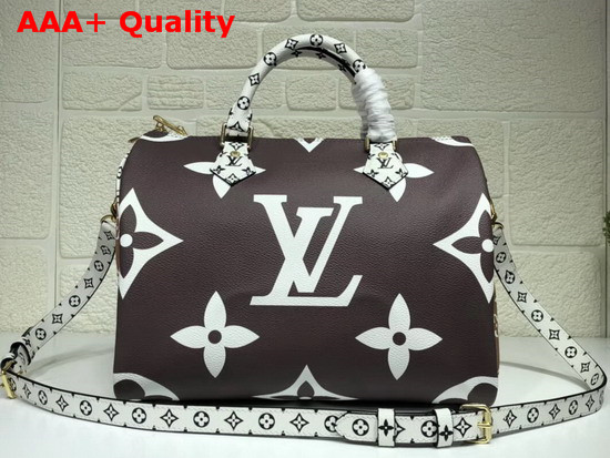 Louis Vuitton Fashion Show Speedy Bandouliere 30 Brown and White Monogram Canvas Replica