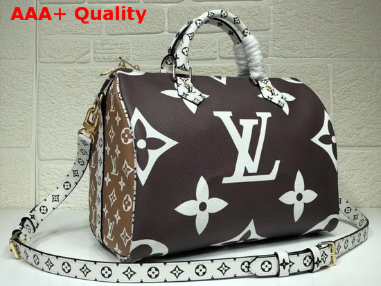 Louis Vuitton Fashion Show Speedy Bandouliere 30 Brown and White Monogram Canvas Replica