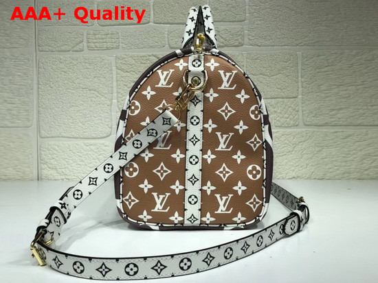 Louis Vuitton Fashion Show Speedy Bandouliere 30 Brown and White Monogram Canvas Replica