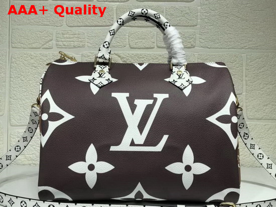 Louis Vuitton Fashion Show Speedy Bandouliere 30 Brown and White Monogram Canvas Replica