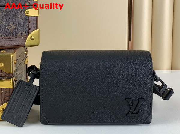 Louis Vuitton Fastline Weareable Wallet LV Aerogram Black Cowhide Leather M82085 Replica