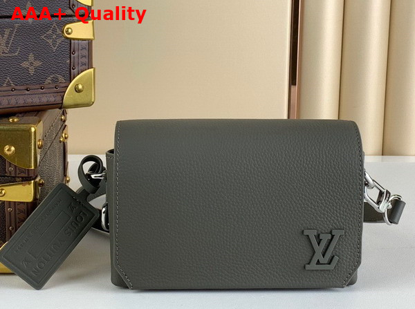 Louis Vuitton Fastline Weareable Wallet LV Aerogram Khaki Green Cowhide Leather M82086 Replica