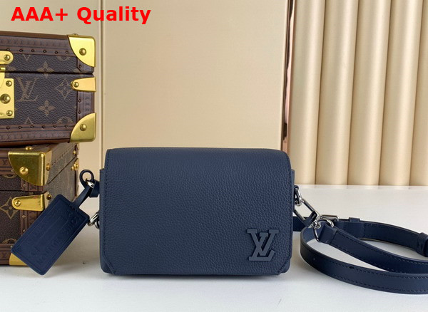 Louis Vuitton Fastline Weareable Wallet LV Aerogram Navy Blue Cowhide Leather Replica