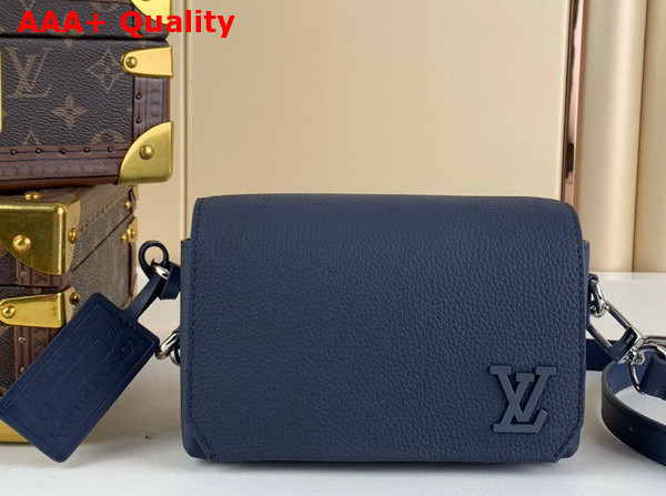 Louis Vuitton Fastline Weareable Wallet LV Aerogram Navy Blue Cowhide Leather Replica