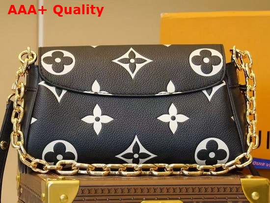 Louis Vuitton Favorite Bicolor Monogram Empreinte Leather Black Beige M45859 Replica