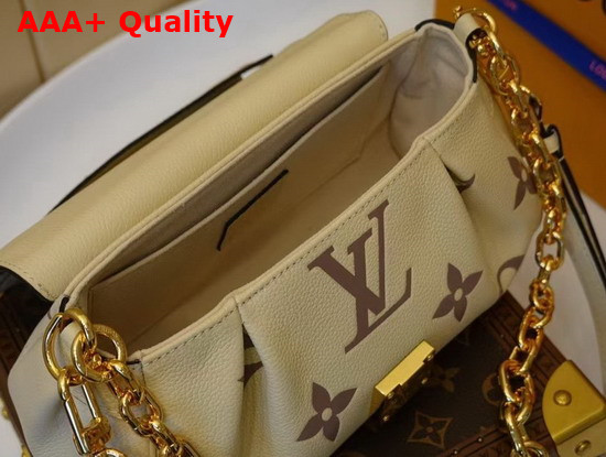 Louis Vuitton Favorite Bicolor Monogram Empreinte Leather Cream Bois de Rose Pink Replica