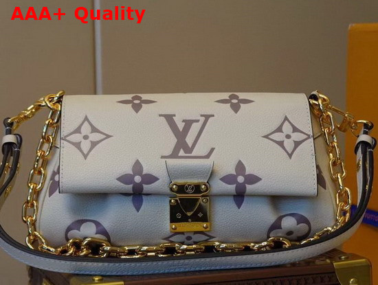 Louis Vuitton Favorite Bicolor Monogram Empreinte Leather Cream Bois de Rose Pink Replica