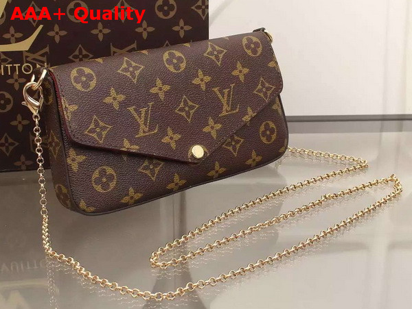 Louis Vuitton Felicie Chain Wallet In Monogram Canvas Replica