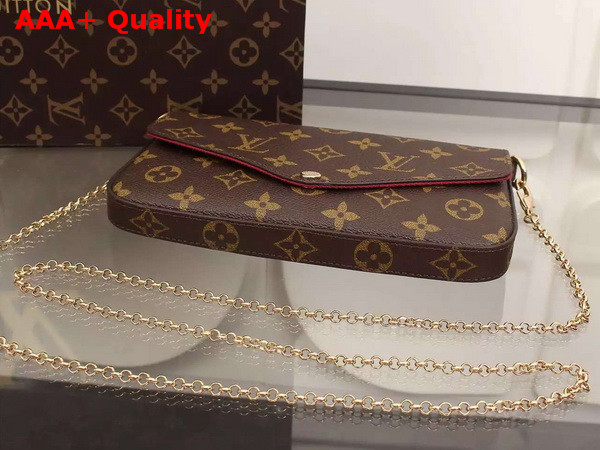 Louis Vuitton Felicie Chain Wallet In Monogram Canvas Replica