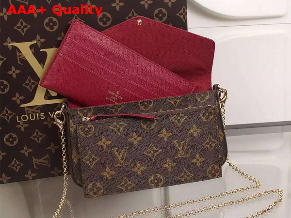 Louis Vuitton Felicie Chain Wallet In Monogram Canvas Replica