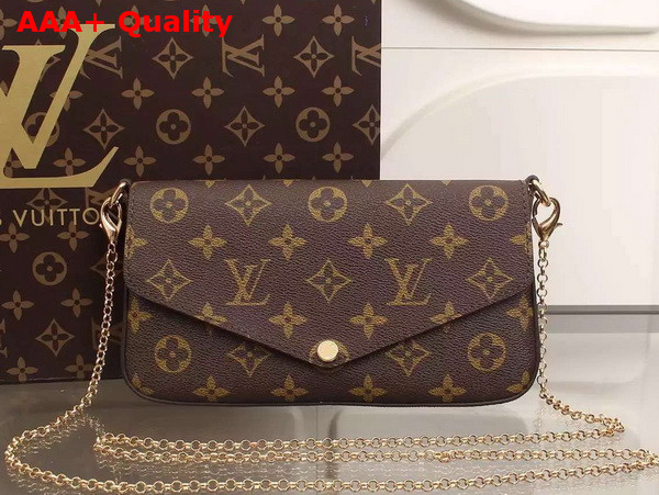 Louis Vuitton Felicie Chain Wallet In Monogram Canvas Replica