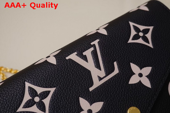 Louis Vuitton Felicie Pochette Black Monogram Empreinte Leather Replica