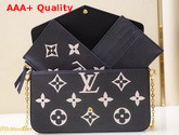 Louis Vuitton Felicie Pochette Black Monogram Empreinte Leather Replica