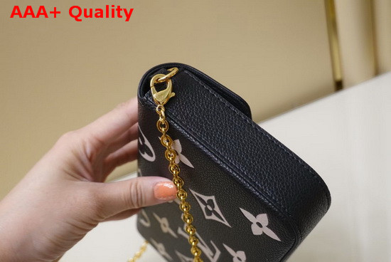 Louis Vuitton Felicie Pochette Black Monogram Empreinte Leather Replica