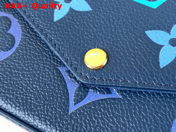 Louis Vuitton Felicie Pochette Gradient Blue Monogram Empreinte Embossed Supple Grained Cowhide Leather M82349 Replica