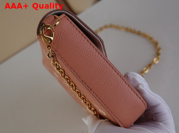 Louis Vuitton Felicie Pochette Rose Trianon Creme Bicolor Monogram Empreinte Leather M81759 Replica