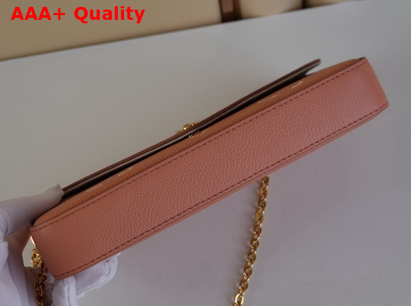 Louis Vuitton Felicie Pochette Rose Trianon Creme Bicolor Monogram Empreinte Leather M81759 Replica