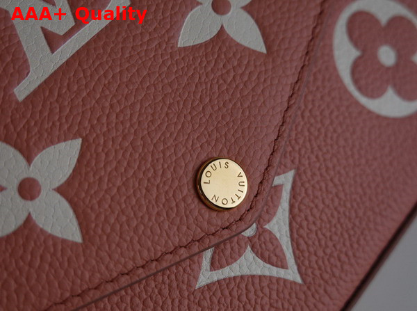 Louis Vuitton Felicie Pochette Rose Trianon Creme Bicolor Monogram Empreinte Leather M81759 Replica