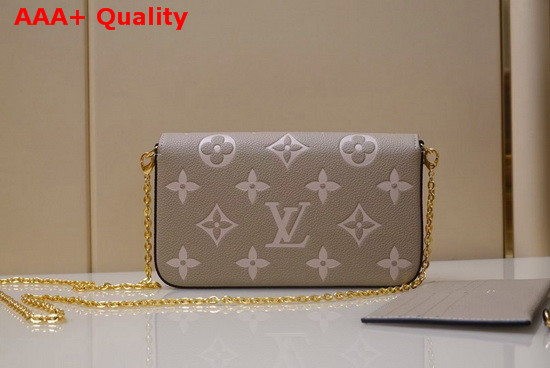 Louis Vuitton Felicie Pochette Tourterelle Gray Monogram Empreinte Leather M69977 Replica