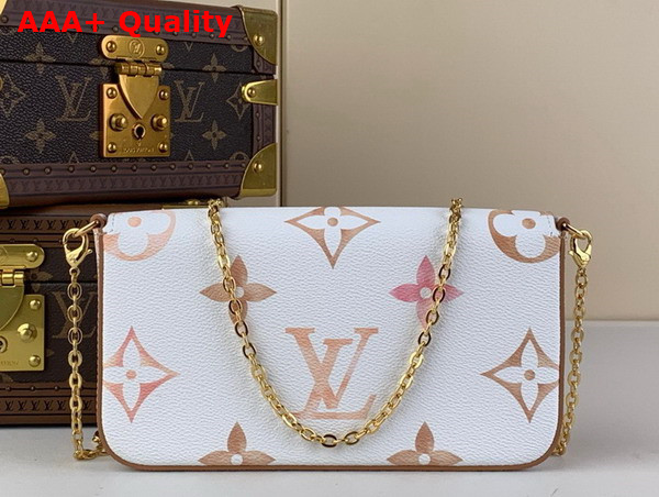 Louis Vuitton Felicie Pochette in Beige Monogram Coated Canvas M82520 Replica